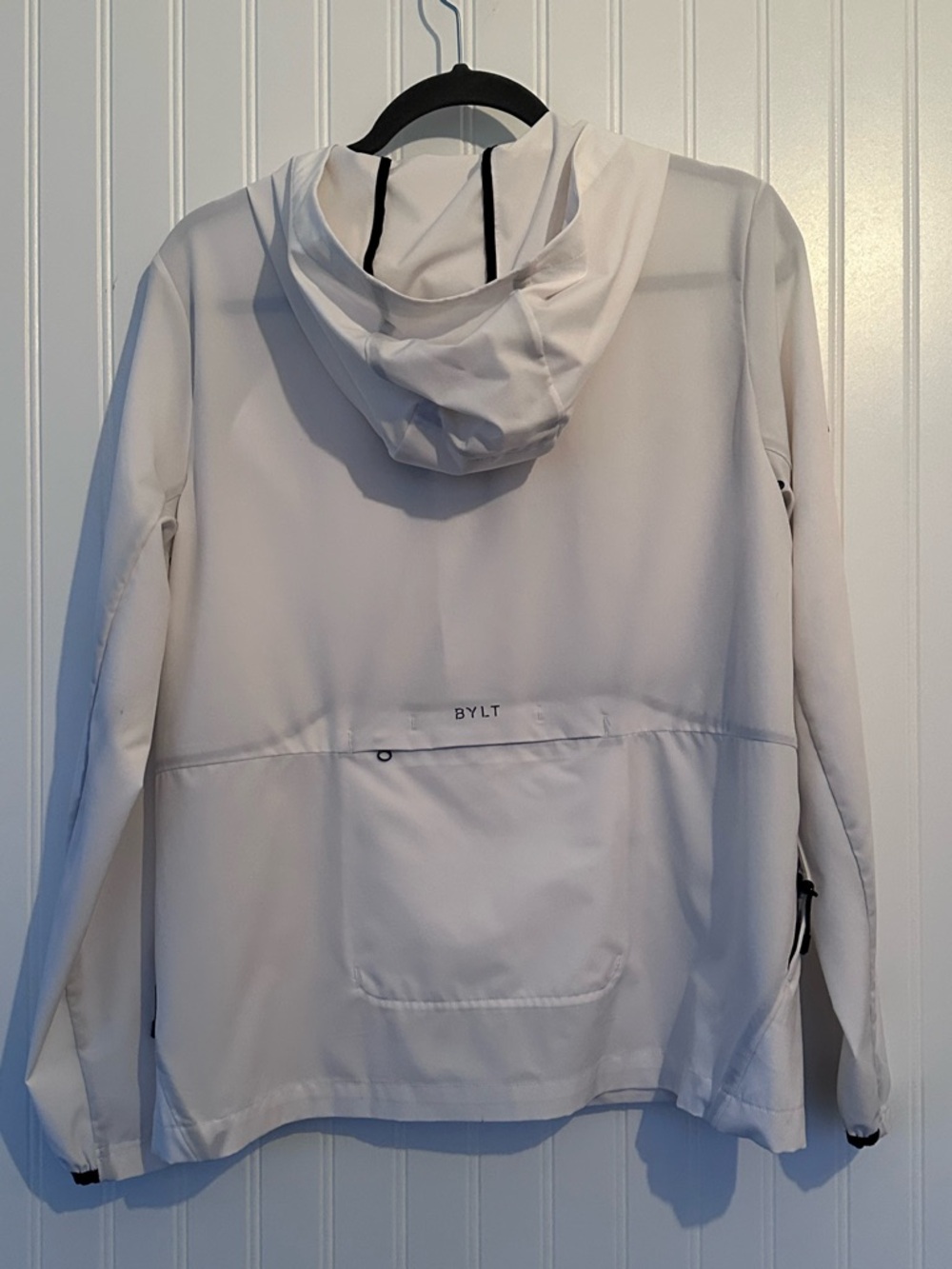 BYLT Premium Basics Women’s Flow Lightweight White Hooded Jacket Medium GUC - Picture 8 of 10